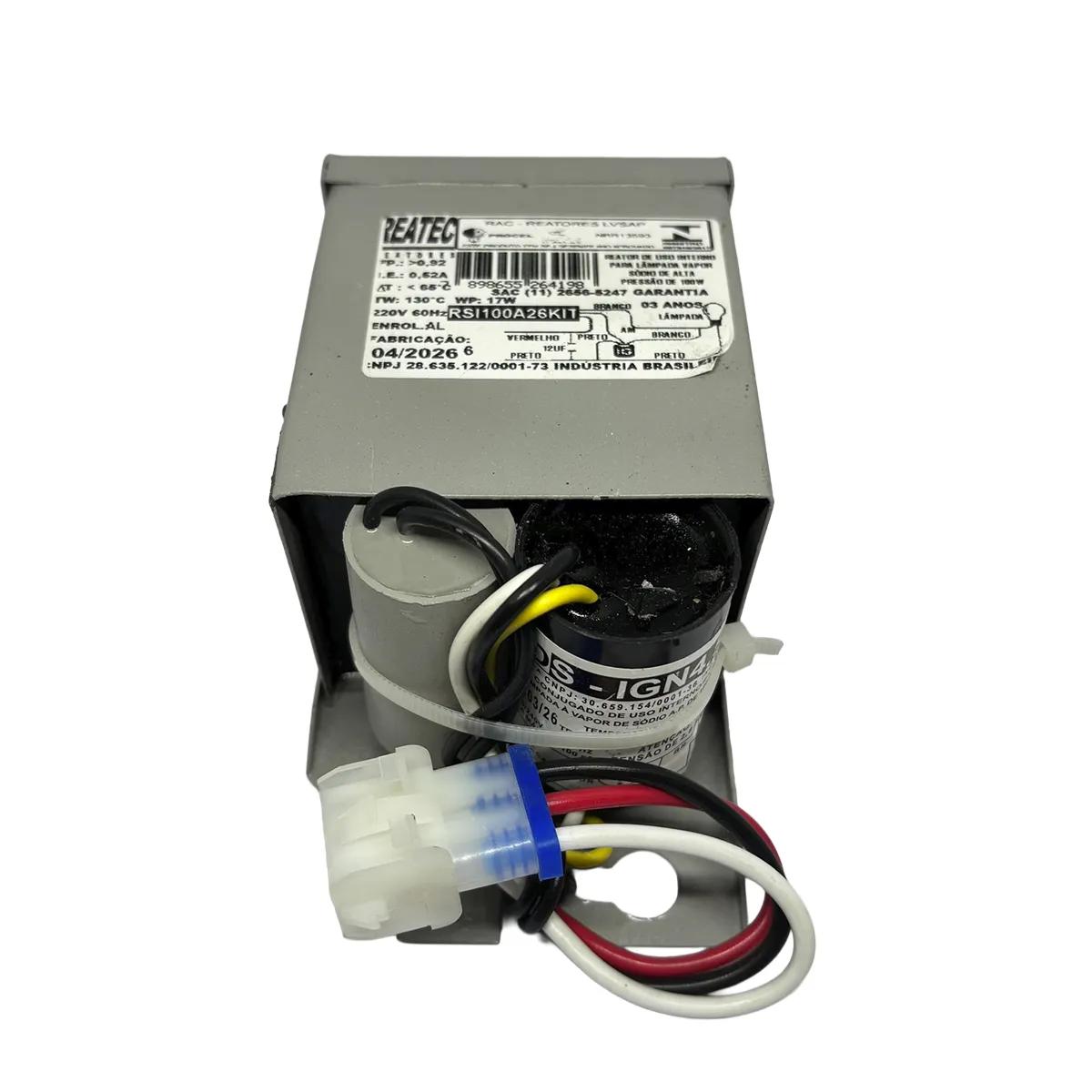 Reator Vapor de Sódio Interno Selo PROCEL - Kit Integrado - 70W a 400W - 220V - Miniatura 2