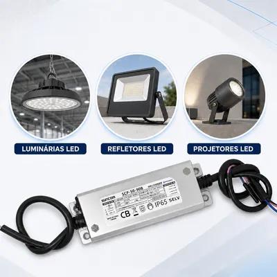 Driver Fonte para Luminária LED 50W Suncom - Saída 30V a 72V Bivolt 127/220V - Miniatura 3