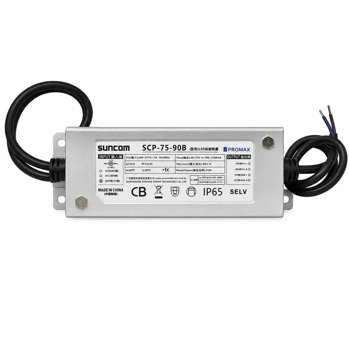 Driver Fonte para Luminária LED 75W Suncom - Saída 30V a 72V Bivolt 127/220V - Imagem 1