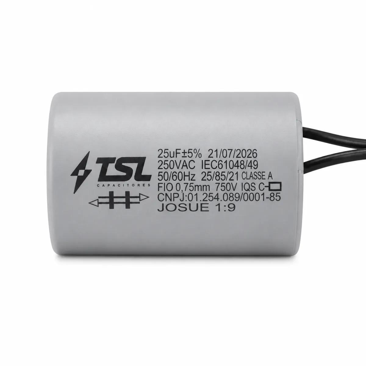 Capacitor 25µF 250VAC - Imagem 1