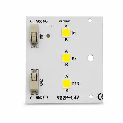 Placa LED (PCB) 24 LEDs SMD 5050 100W - Módulo Bicolor 72V+144V 5000K Branco Neutro - Miniatura 2