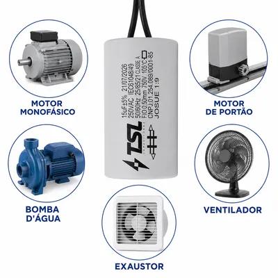 Capacitor 15µF 250VAC - Miniatura 2