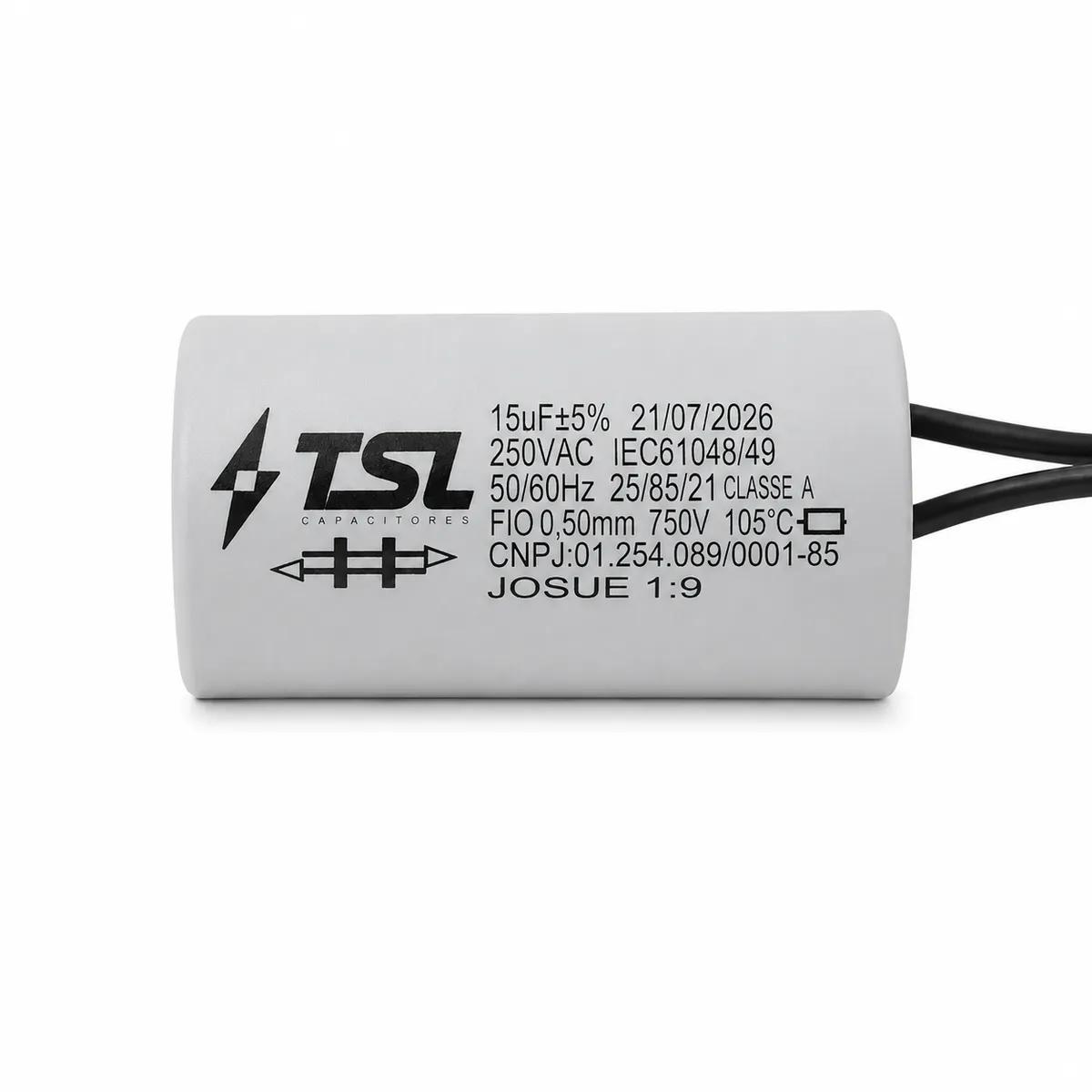 Capacitor 15µF 250VAC - Imagem 1