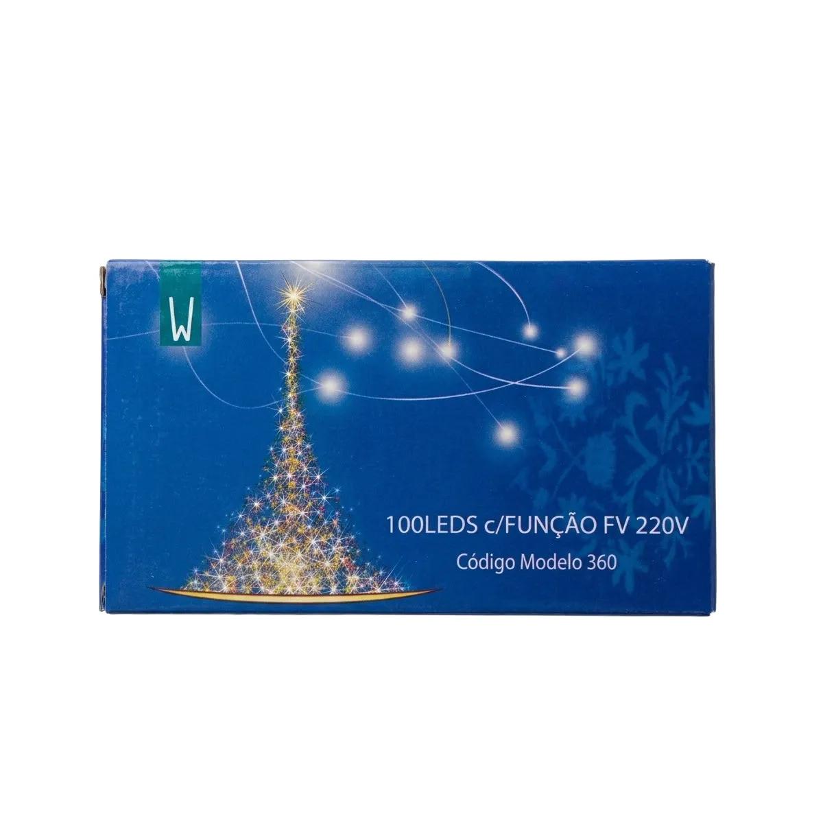 Pisca-Pisca de Natal 100 LEDs 220V - Função de Efeitos (FV) para Decoração - Imagem 1