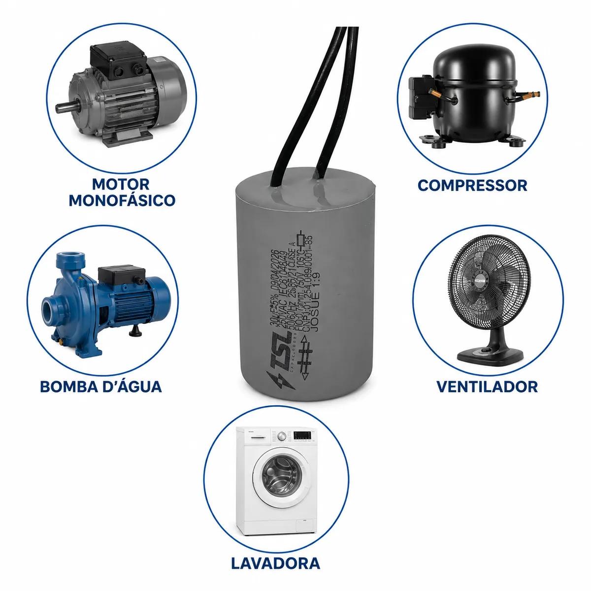 Capacitor 30µF 250VAC - Imagem 2