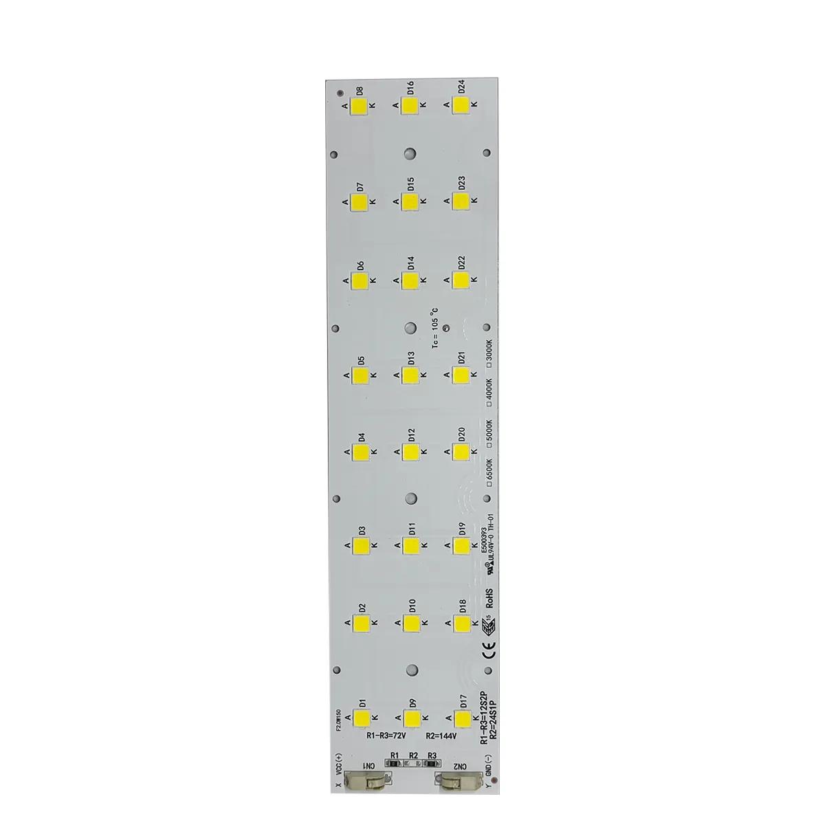 Placa LED (PCB) 24 LEDs SMD 5050 100W - Módulo Bicolor 72V+144V 5000K Branco Neutro - Imagem 1