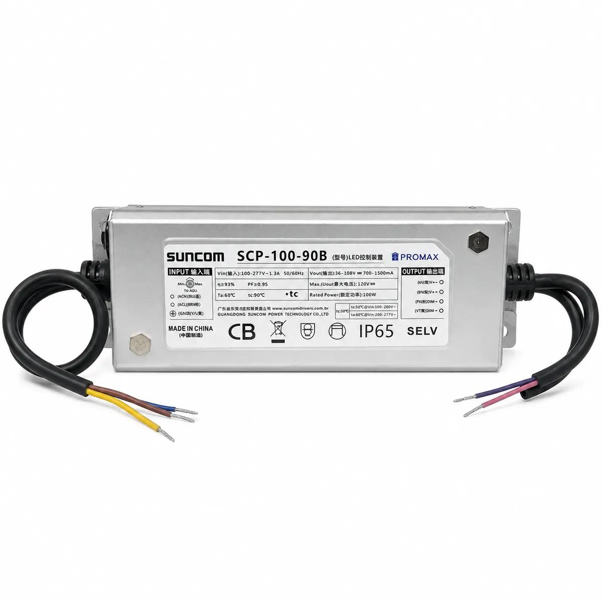 Driver Fonte para Luminária LED 100W Suncom - Saída 36V a 108V Bivolt 127/220V - Imagem 2