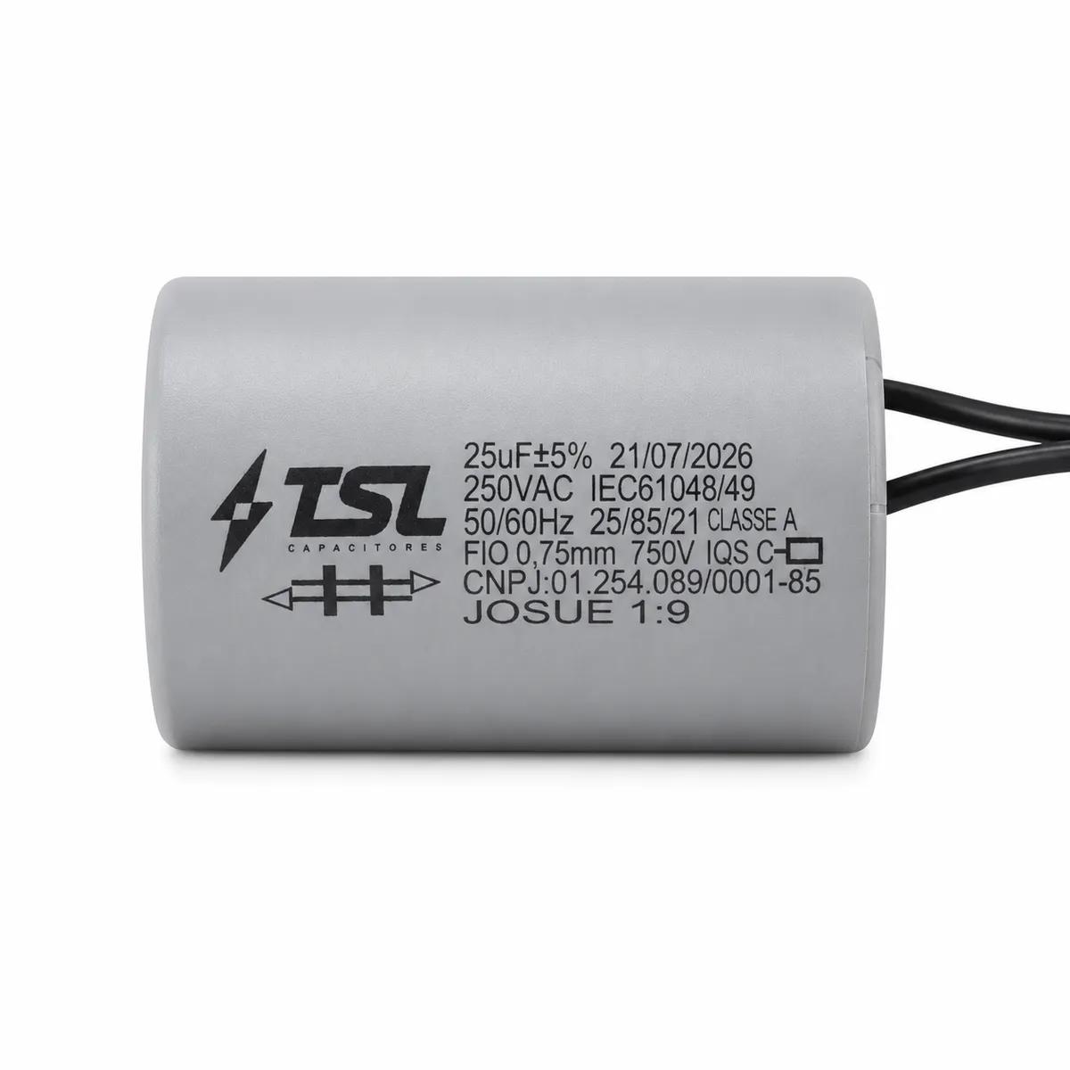 Capacitor 25µF 250VAC - Imagem 1