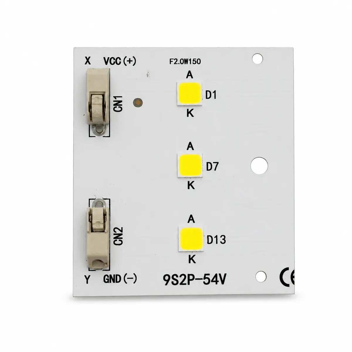 Placa LED (PCB) 24 LEDs SMD 5050 100W - Módulo Bicolor 72V+144V 5000K Branco Neutro - Imagem 2