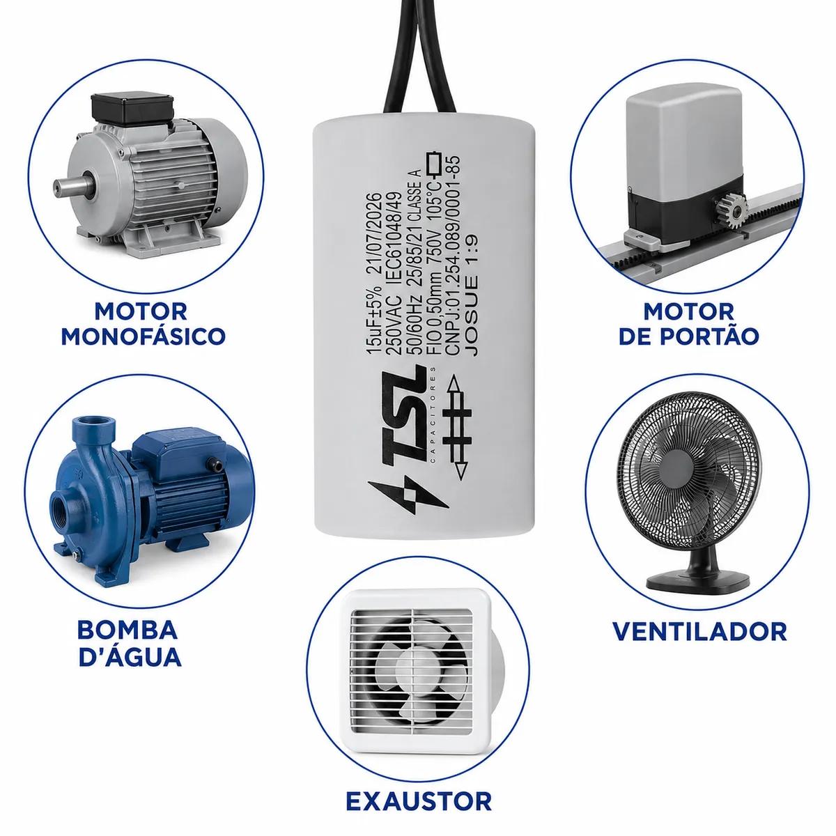 Capacitor 15µF 250VAC - Imagem 2
