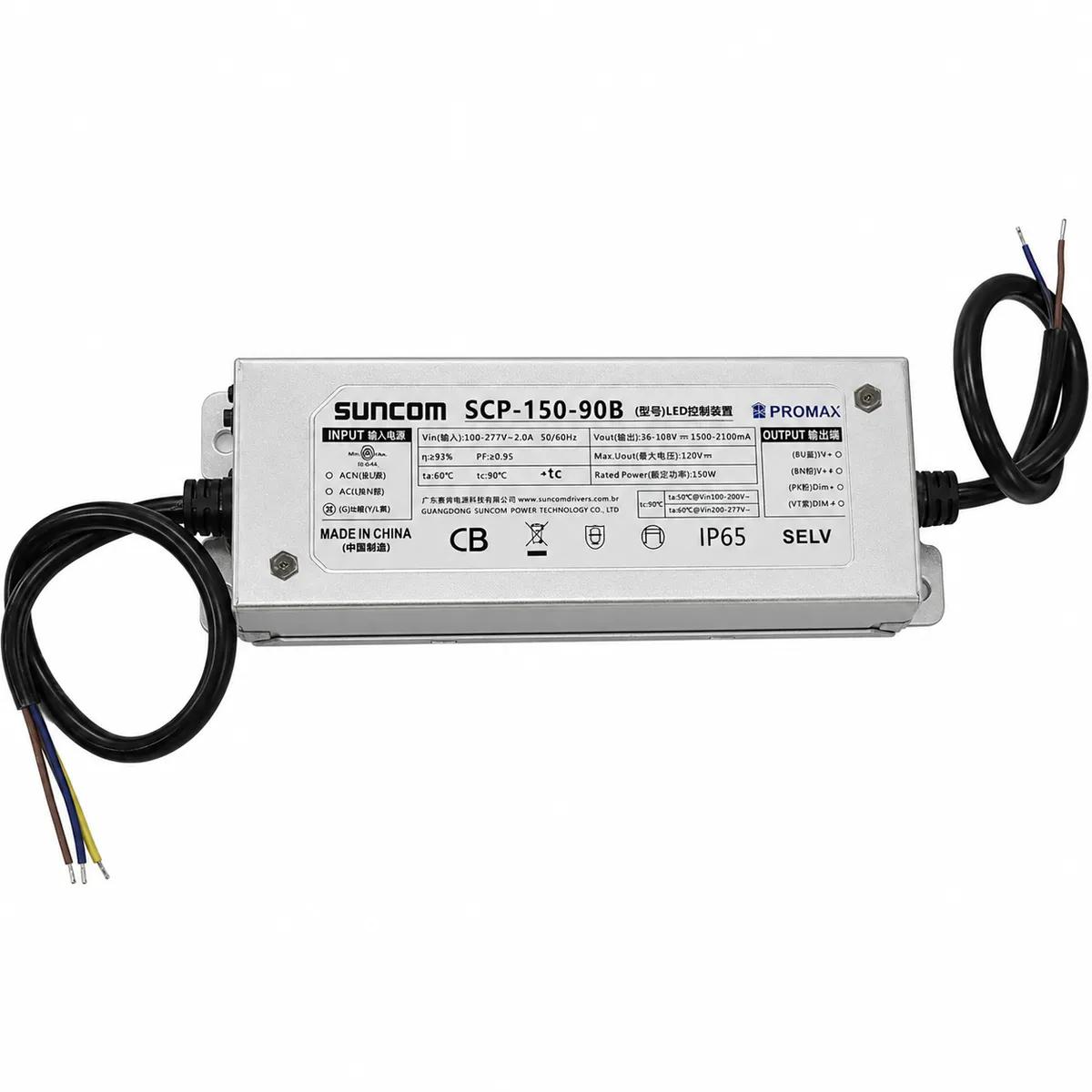 Driver Fonte para Luminária LED 150W Suncom - Saída 36V a 108V Bivolt 127/220V - Imagem 2