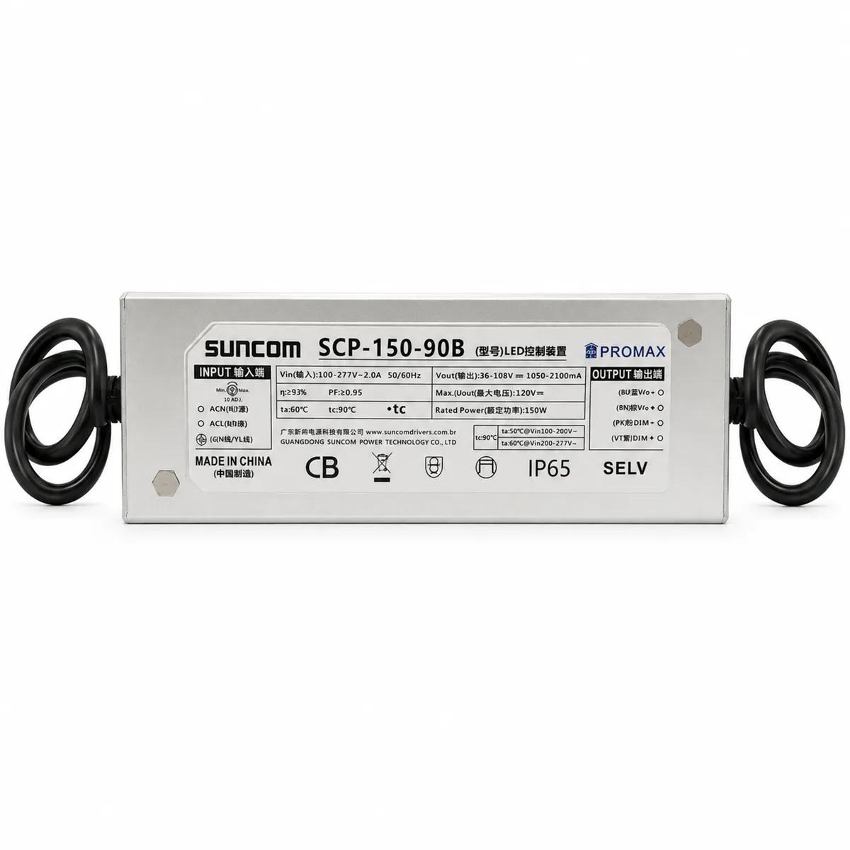 Driver Fonte para Luminária LED 150W Suncom - Saída 36V a 108V Bivolt 127/220V - Imagem 1